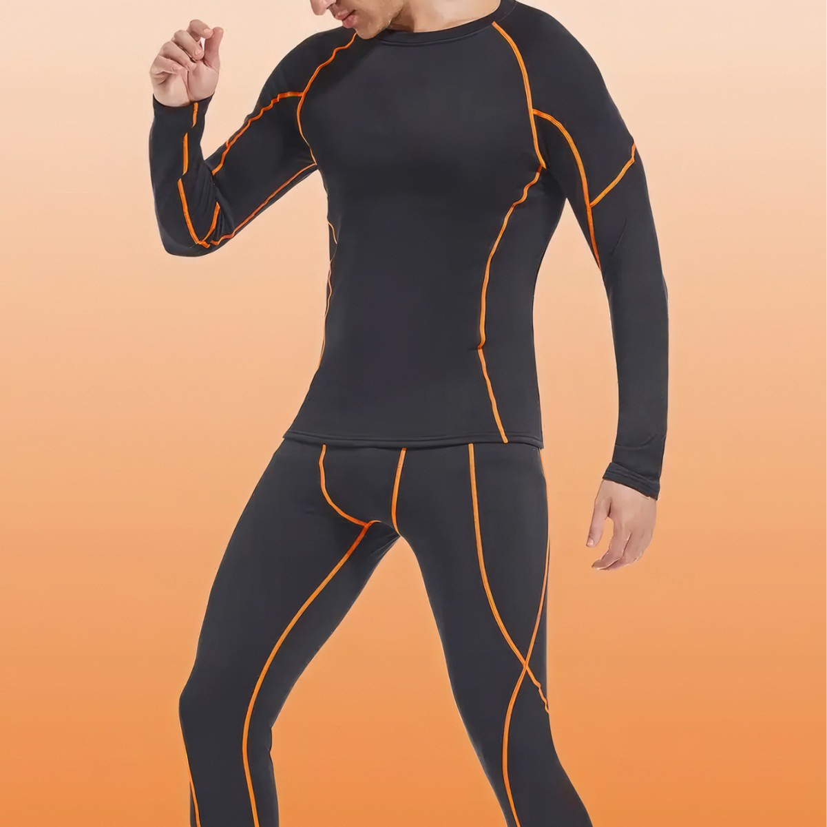 Winter Mens Fleece Athletic 2  - Compression Long Pant 评论和价格