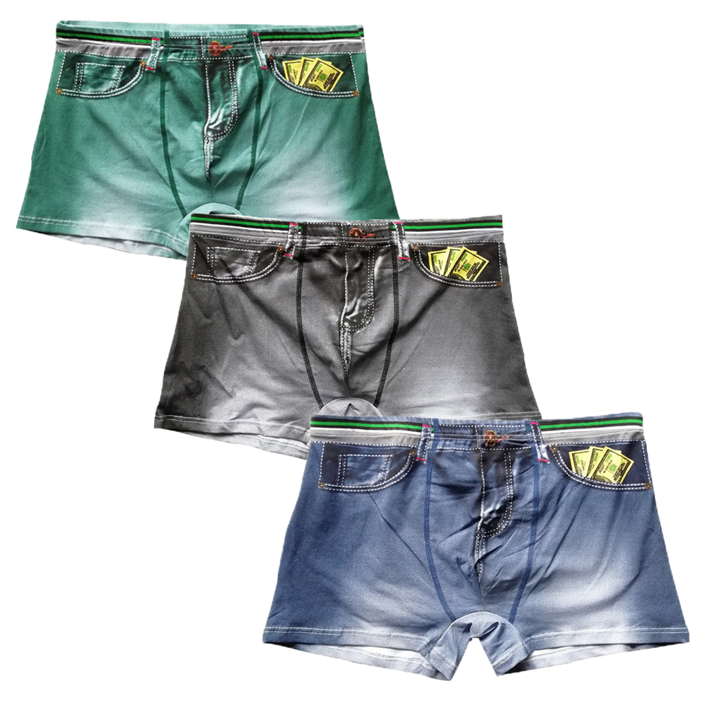 3PCS/Lots Men Boxer Shorts Den - Multi Pack Underwear 评论和价格