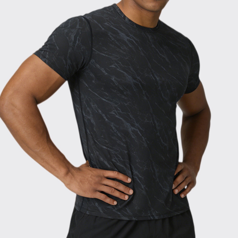 Summer Men's Quick-Dry Fitness - T Shirt Tight Fit 评论和价格