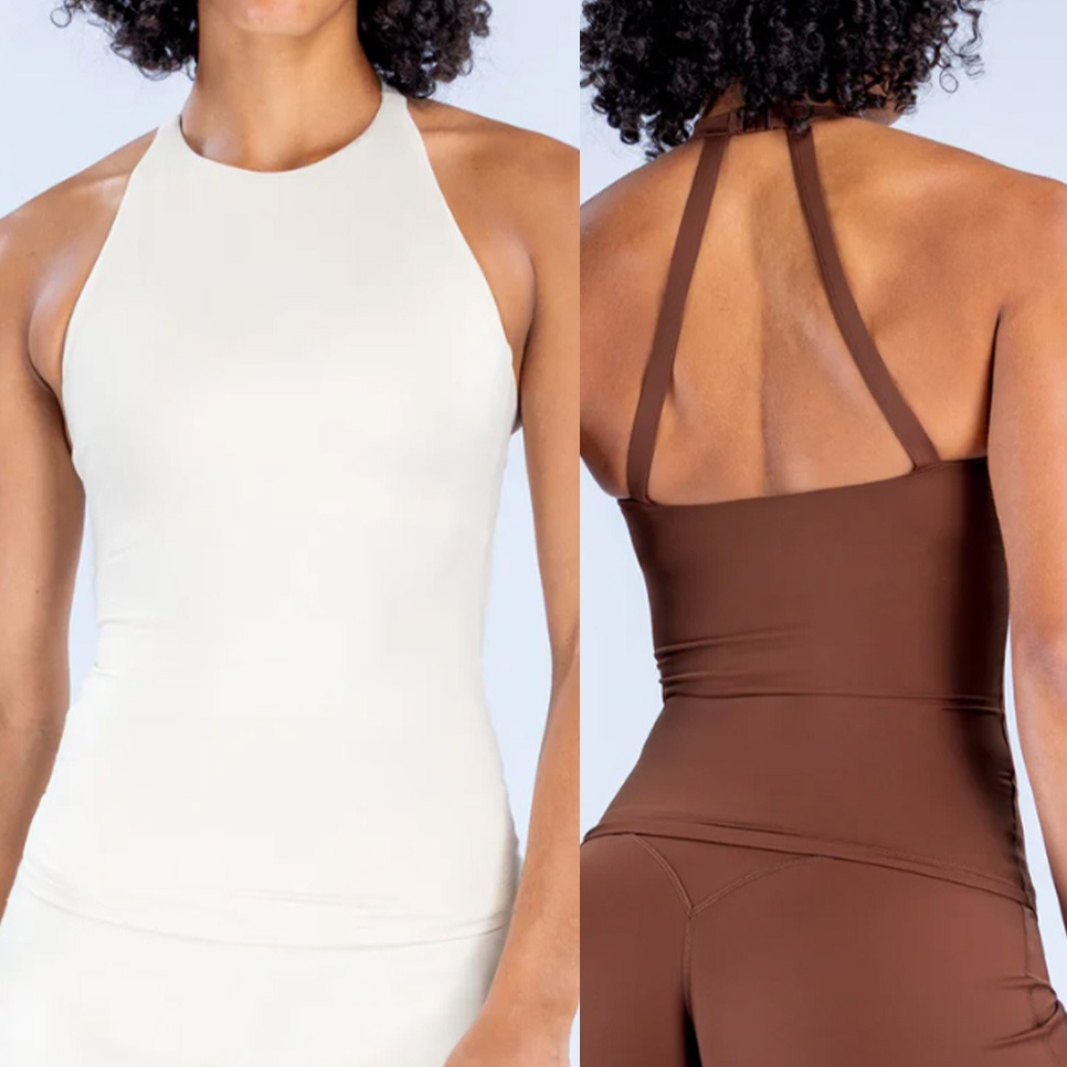 Women Halter Tank Top Built In - Suspender Tank Top 评论和价格